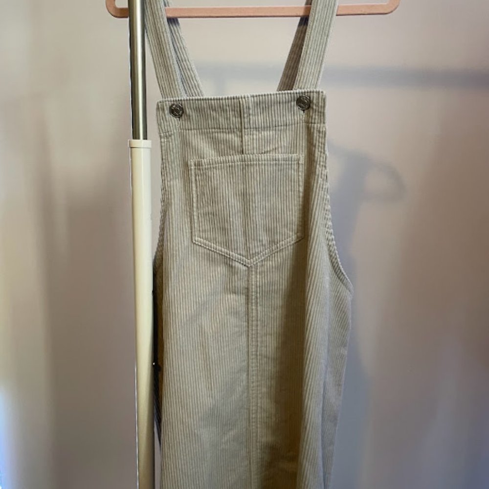 Twik Grey Corduroy Overall Dress